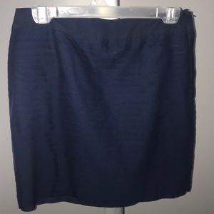 Navy chiffon pencil skirt